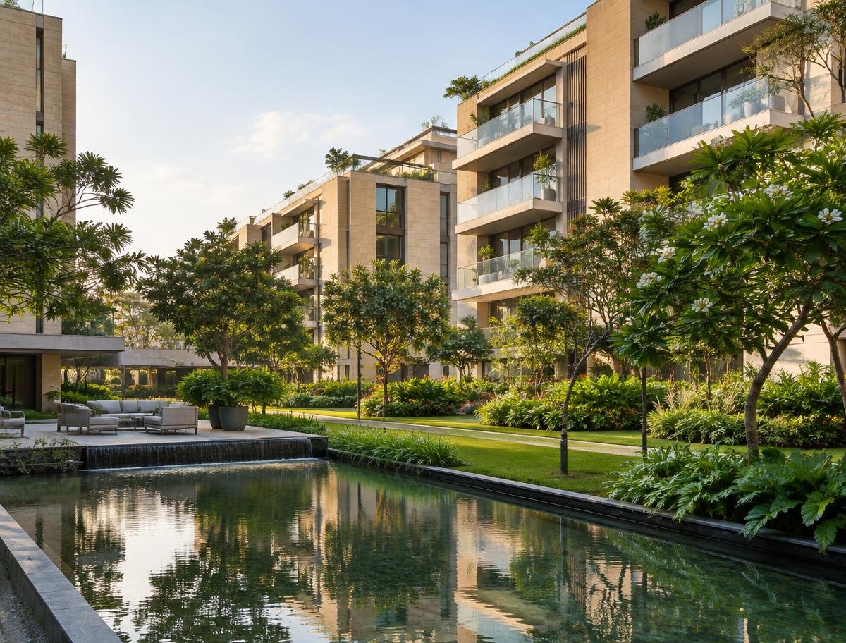 Landscaped residential property